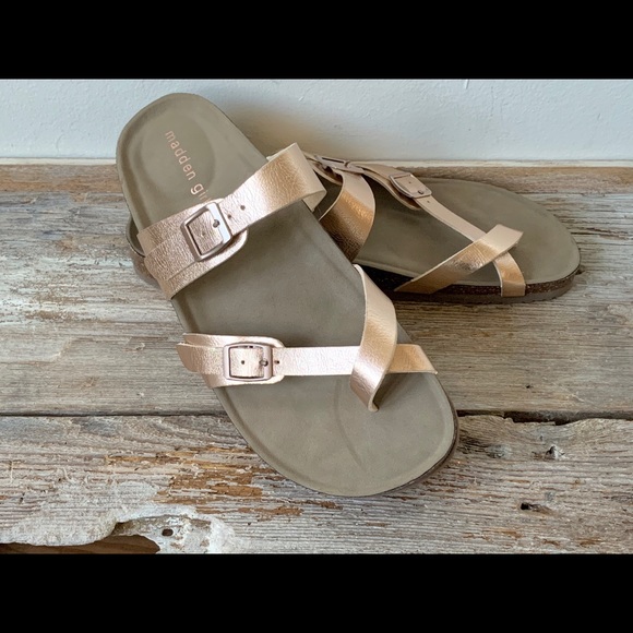 madden girl bryceee rose gold sandals